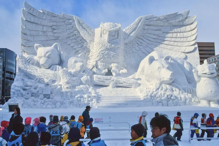 Lễ hội băng Sounkyo Hokkaido Nhật Bản Tour du lịch Nhật Bản